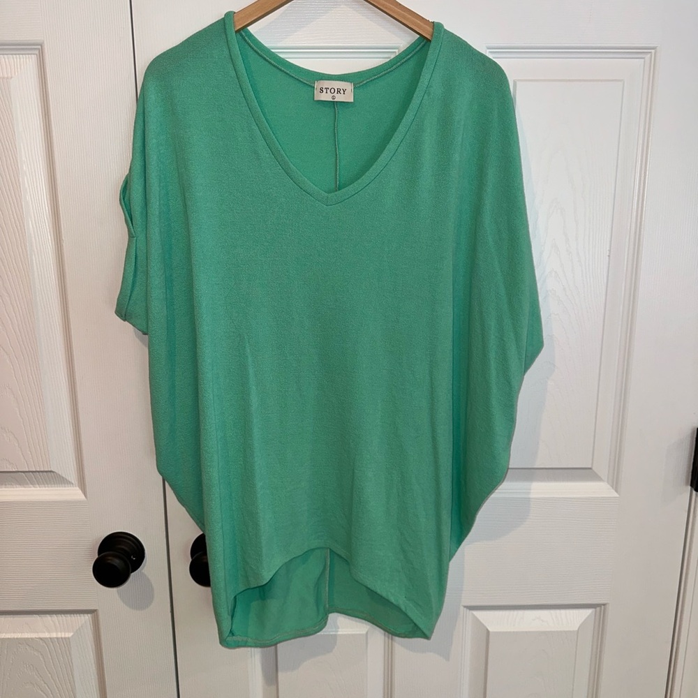 Red Dress Boutique Mint Green V-Neck Tee